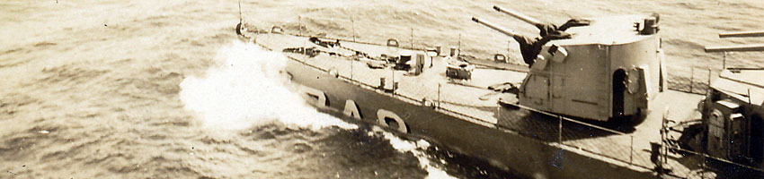 Destroyer Taking a Dip Korean War 1952