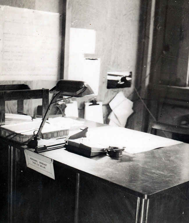 This is my grandfather's desk after the war in Belgium, 1946.