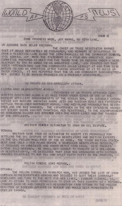 Page 3, USNS George W. Goethals (T-AP-182) Troopship Newsletter, August 1951.