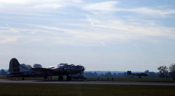B17 and B25 take off at the same time.