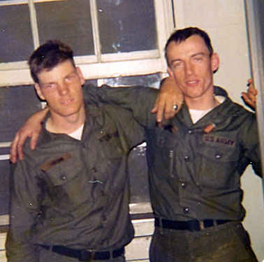 Denny to the right Ft. Knox, KY 1972 basic training.