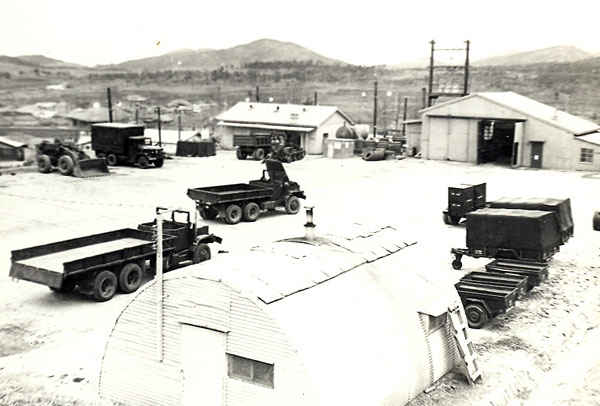 Motorpool Korea 1973-1974 at B Battery.