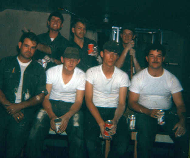 Korea painting crew Denny 2nd from right 1973-1974.