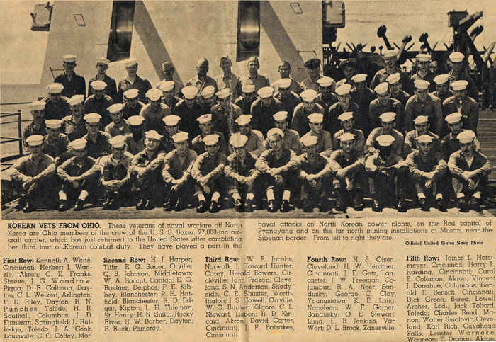 Korean Veterans from Ohio members of the USS Boxer.