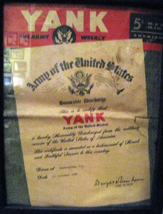 Last issue of the Yank. The Yank was an Army weekly magazine during World War II. This issue was published in December 1945.