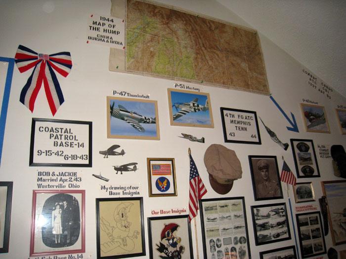 Part of Captain Arn's wall in his house.