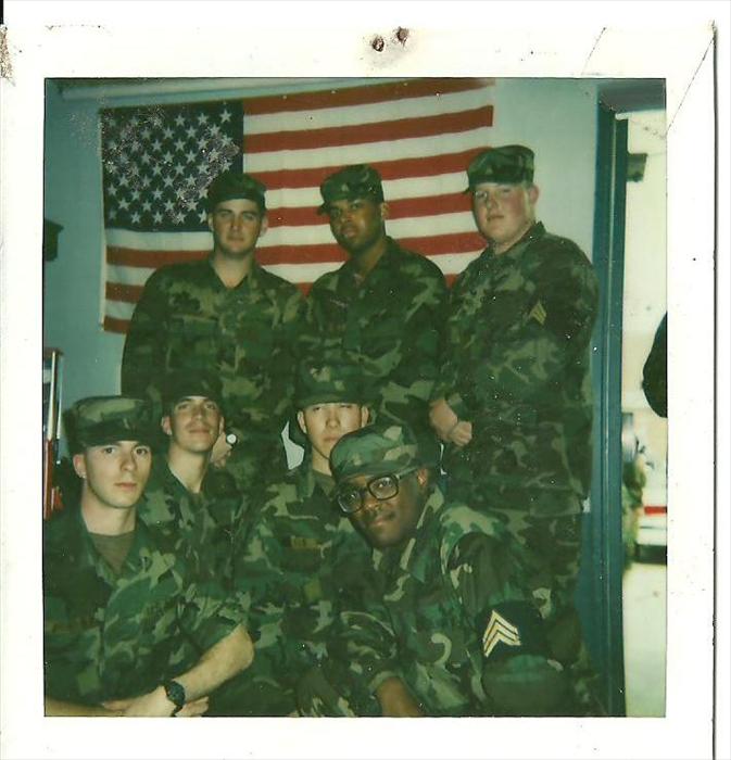 PX ouside Echo Company. Fr. Leonard Wood, MO.  1993