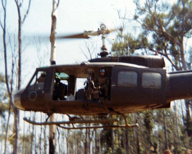 M-60 gunner in a Huery Vietnam.