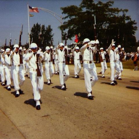 Gary was part of drill team while in boot camp